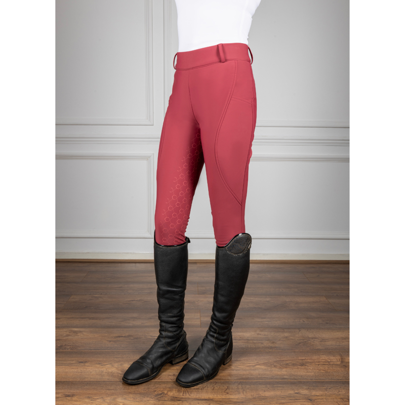 Coldstream Balmore Thermal Riding Tights - Burgundy-3