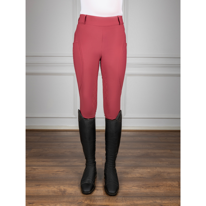 Coldstream Balmore Thermal Riding Tights - Burgundy-4