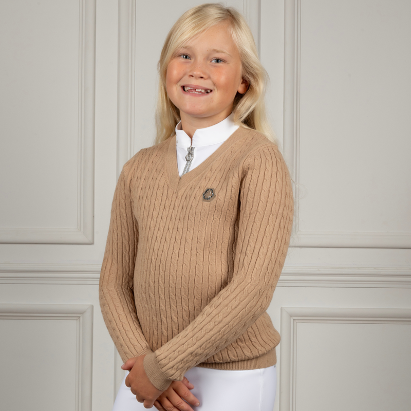 Coldstream Next Generation Clarkston Knitted V-Neck Jumper - Champagne-1
