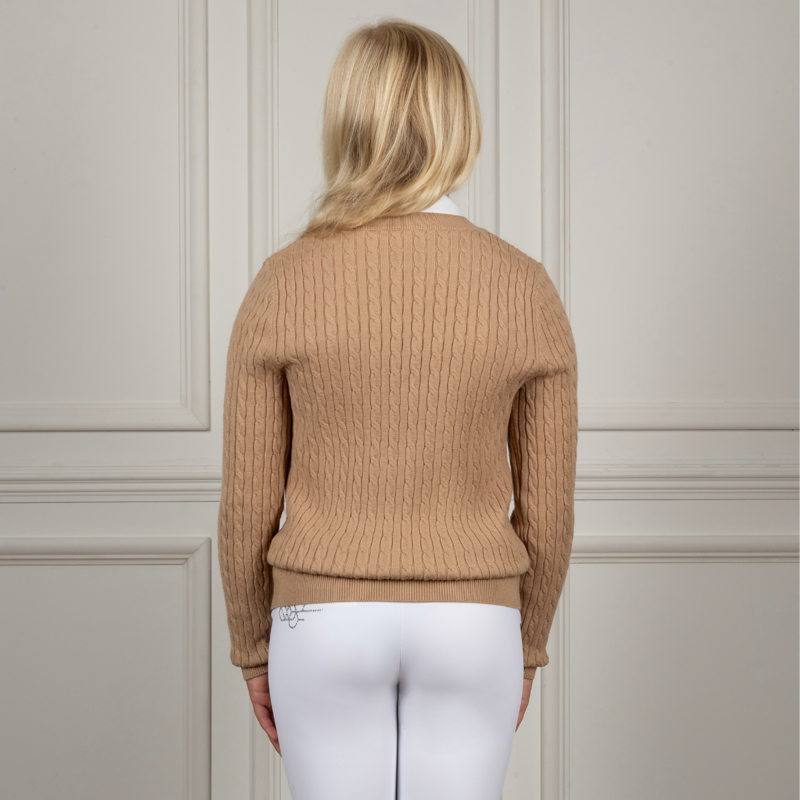 Coldstream Next Generation Clarkston Knitted V-Neck Jumper - Champagne-2