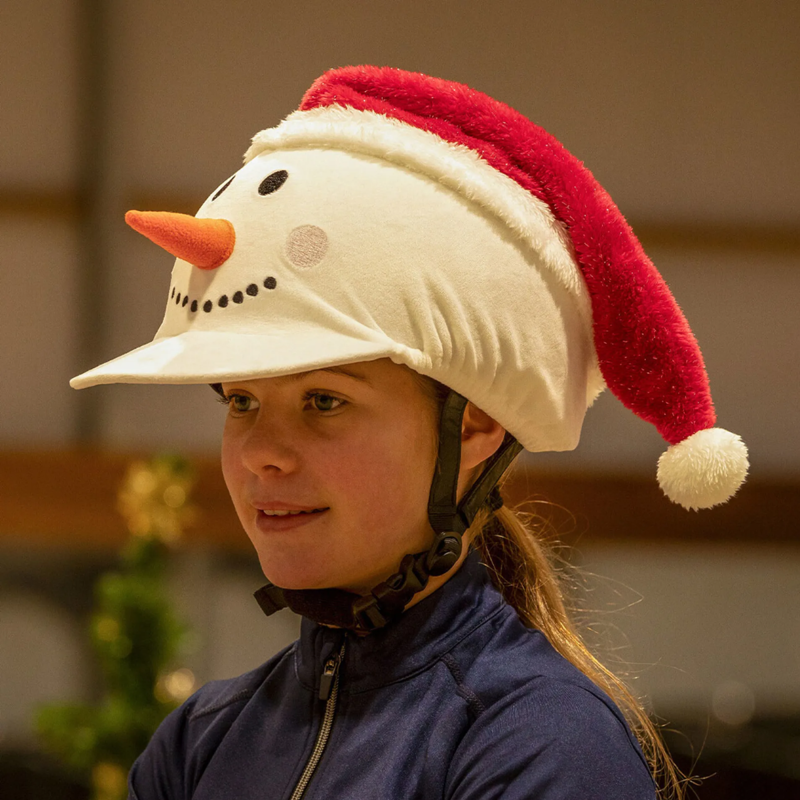 QHP Christmas Snowman Helmet Cover-1