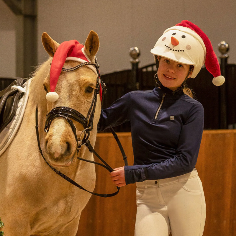 QHP Christmas Snowman Helmet Cover-2