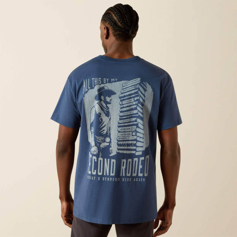 Ariat Men's Sendero Second Rodeo T-Shirt - Dark Denim-1