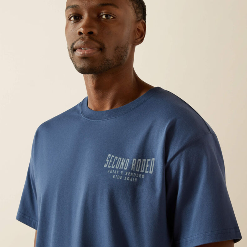 Ariat Men's Sendero Second Rodeo T-Shirt - Dark Denim-3