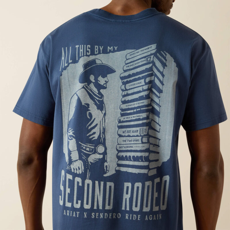 Ariat Men's Sendero Second Rodeo T-Shirt - Dark Denim-2
