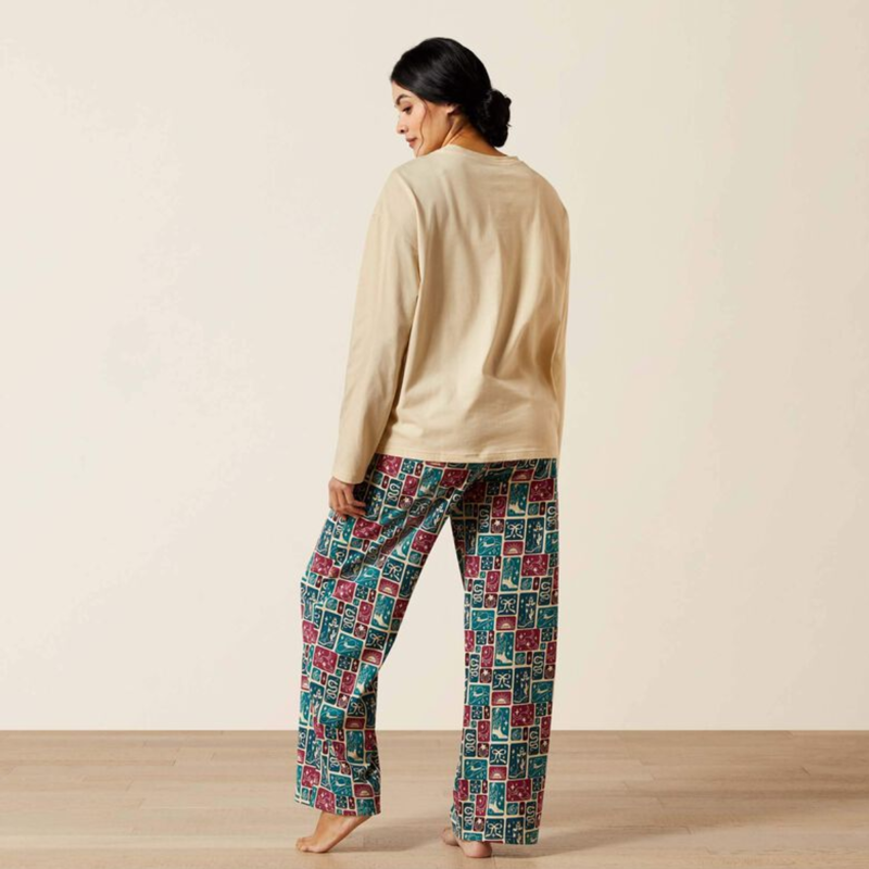 Ariat Women's Dreams Pyjama Set - Western Blocks-2