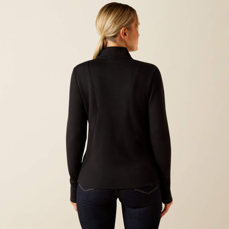 Ariat Women's Lucent 1/4 Zip Base Layer - Black-1