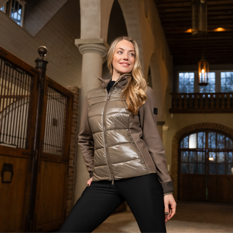 Pikeur Women's Selection Hybrid Jacket - Slate Brown-3