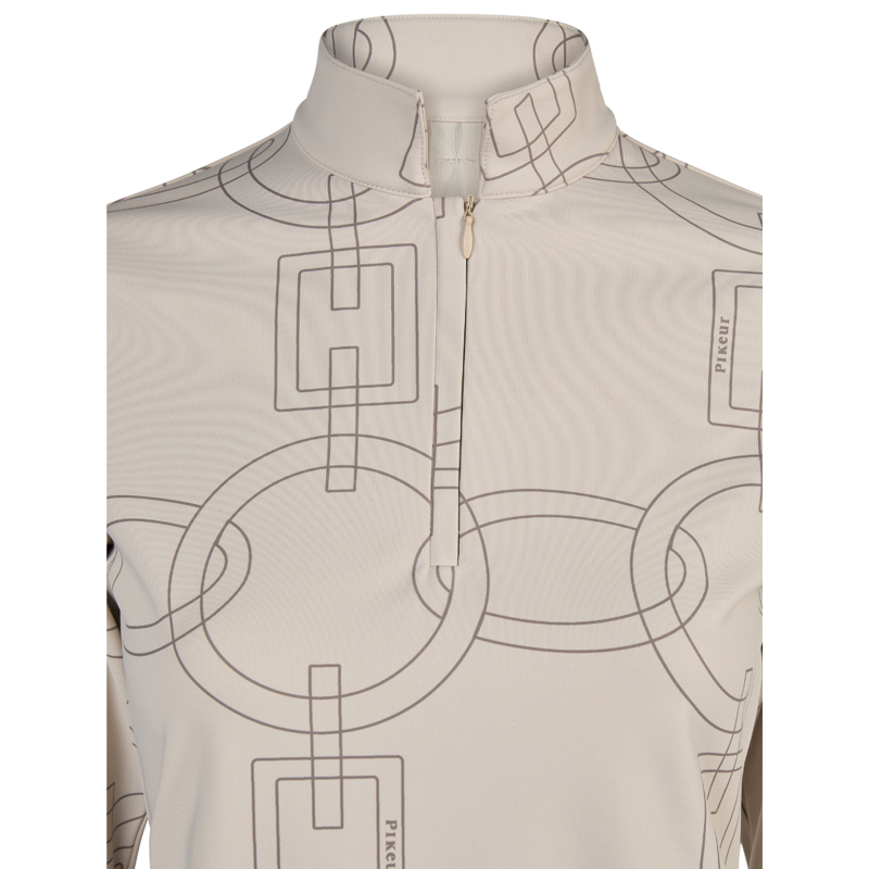 Pikeur Ladies Zip Shirt - Pale Grey-2