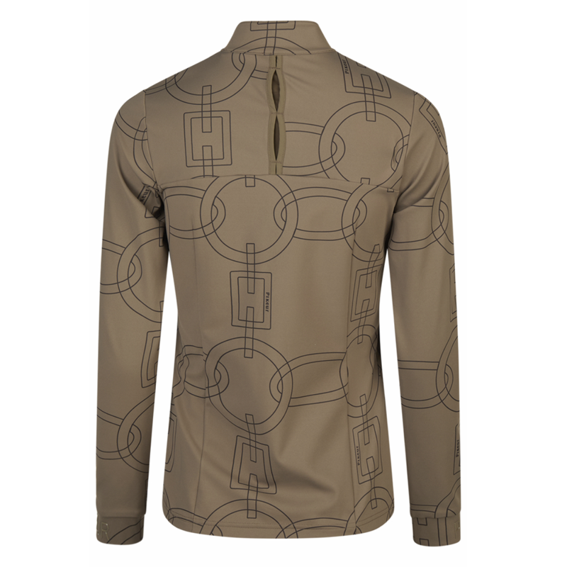 Pikeur Ladies Zip Shirt - Slate Brown-1