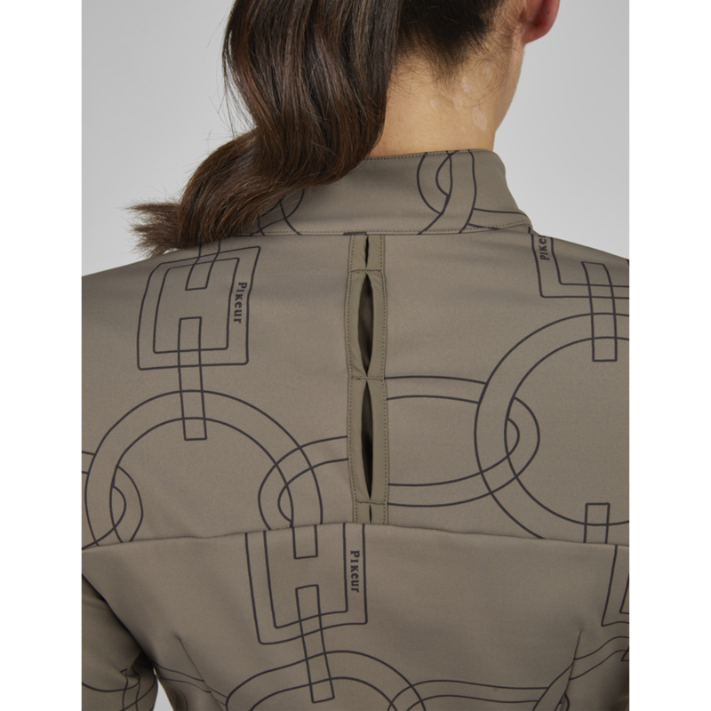 Pikeur Ladies Zip Shirt - Slate Brown-3
