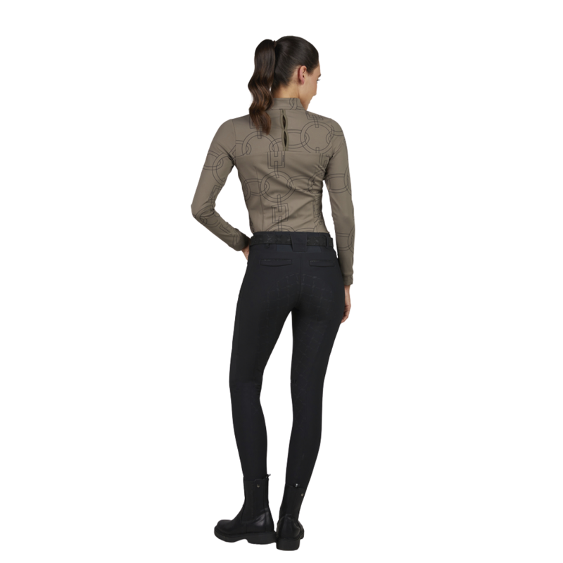 Pikeur Ladies Zip Shirt - Slate Brown-5