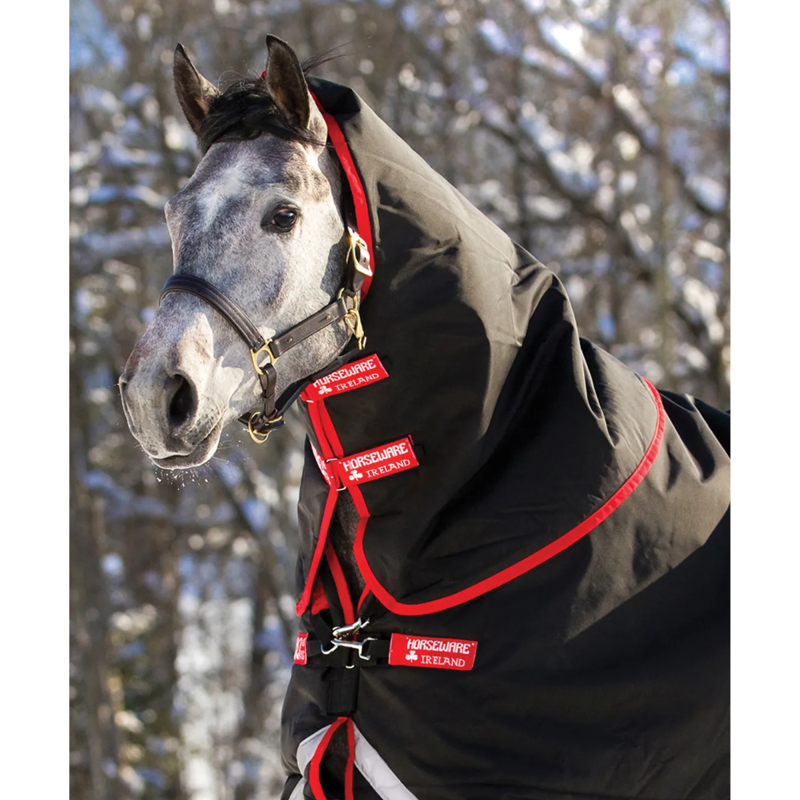 Horseware Rambo Supreme 1680D Hood 250g - Black/Red