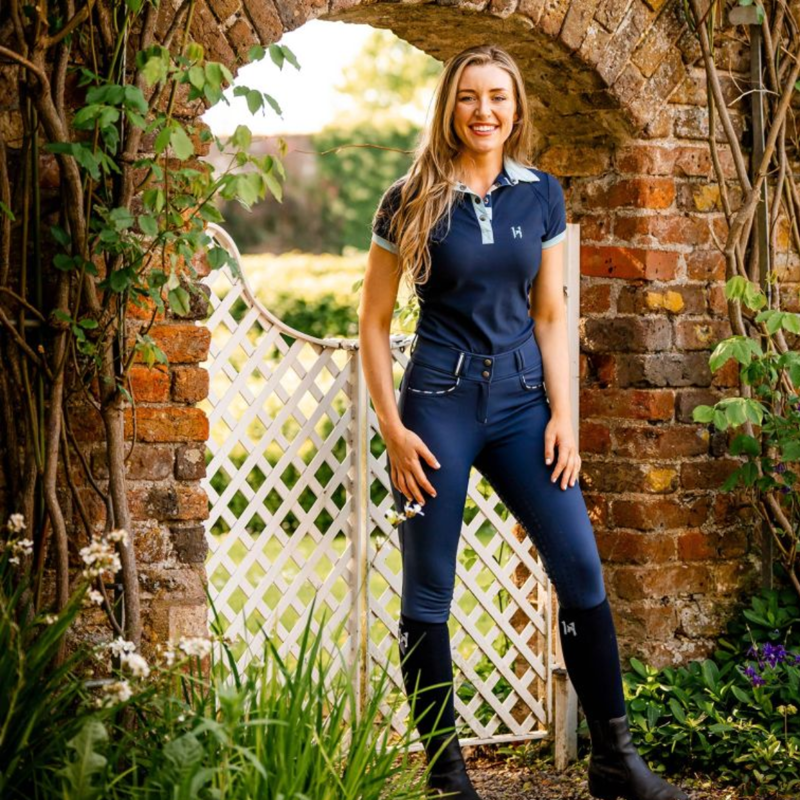 Horseware Ladies Newmarket Polo - NM Navy-2