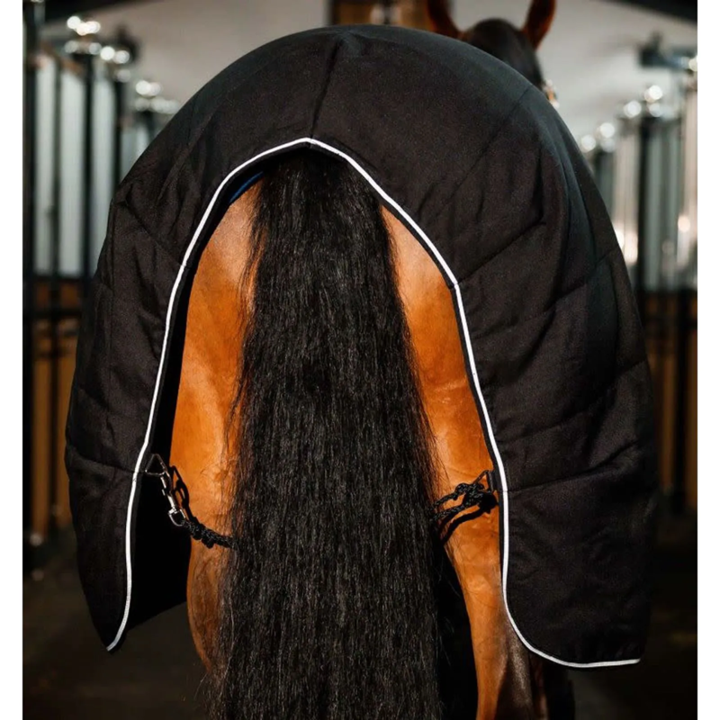 Horseware Rambo Embossed Lining 100g Stable Rug - Black/Black/Silver -2