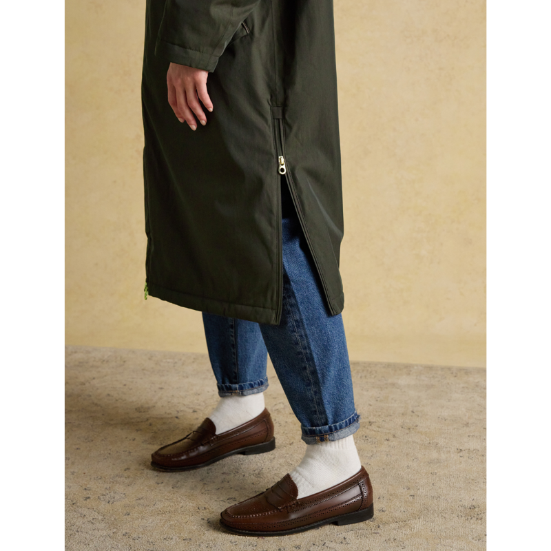 Joules Ladies Coverall Oversized Fleece Lined Waterproof Coat - Rosemary Green-7