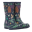 Joules Junior Roll Up Flexible Printed Wellies - Navy Gruffalo