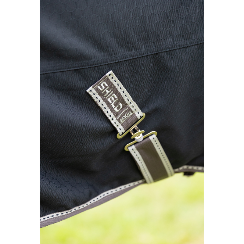 Hy DefenceX Shield 200g Turnout Rug with Detachable Neck - Navy-4