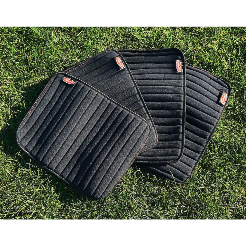 WeatherBeeta Therapy-Tec Channel Quilt Leg Pads 4 Pack - Black/Red-1