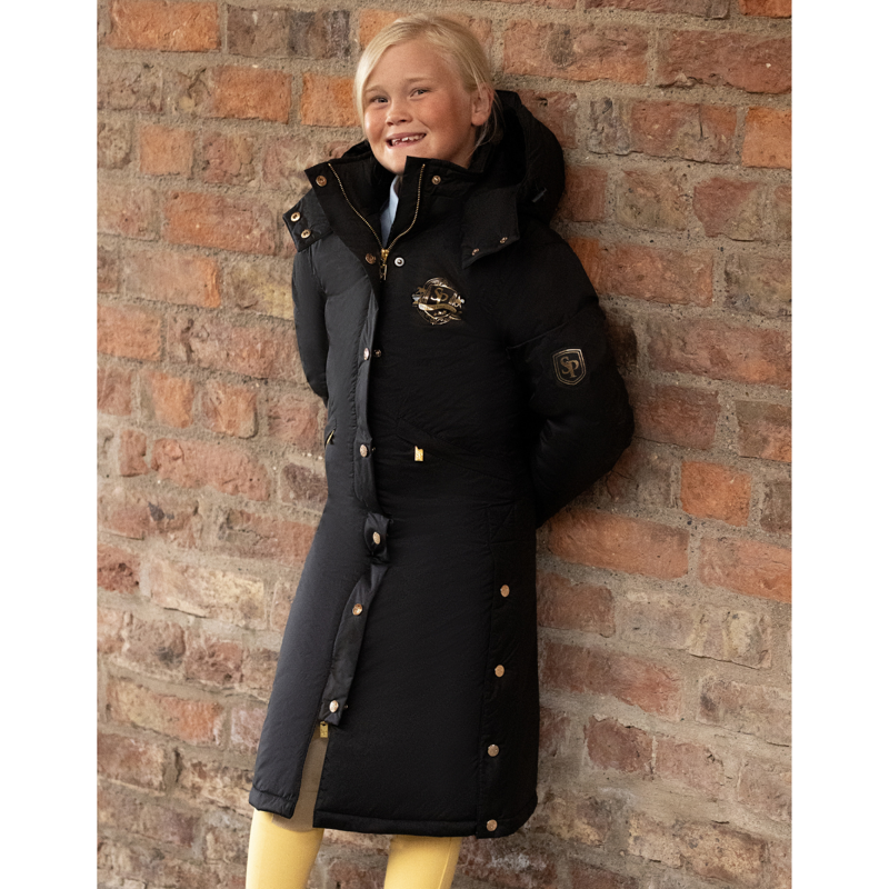 Advent Day 18 - Supreme Products Active Junior Show Rider Waterproof Coat - Black/Gold-1