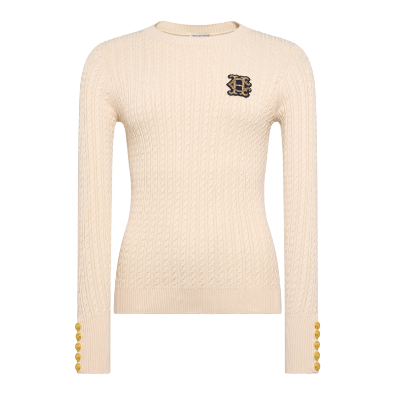 Holland Cooper Princeton Crew Neck Knit - Almond-1