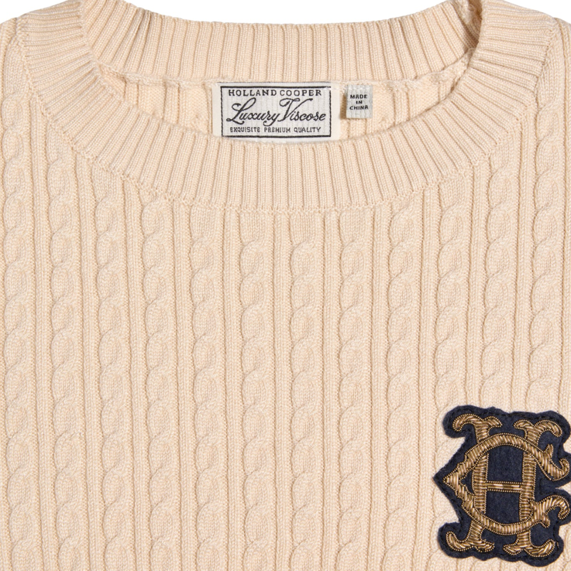 Holland Cooper Princeton Crew Neck Knit - Almond-3