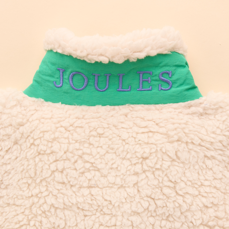 Joules Girls' Tilly Fleece Gilet - Blue Colourblock-3