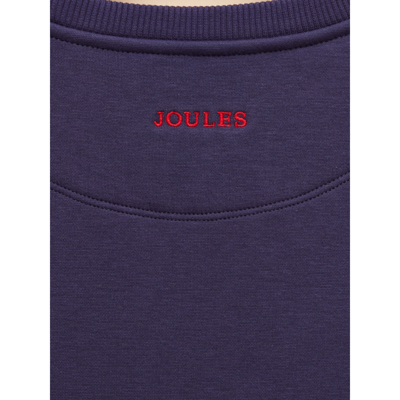 Joules Girls' Mackenzie Embroidered Artwork Sweatshirt - Navy Blue-3