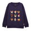 Joules Girls' Mackenzie Embroidered Artwork Sweatshirt - Navy Blue