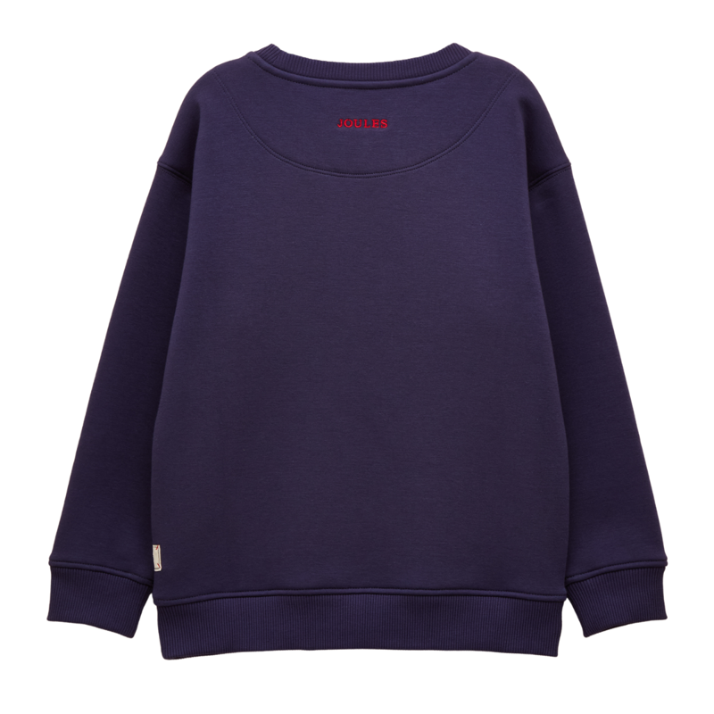 Joules Girls' Mackenzie Embroidered Artwork Sweatshirt - Navy Blue-1