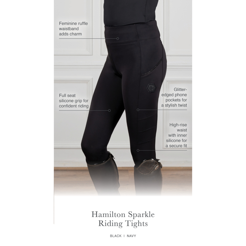 Coldstream Next Generation Hamilton Sparkle Riding Tights - Navy-8