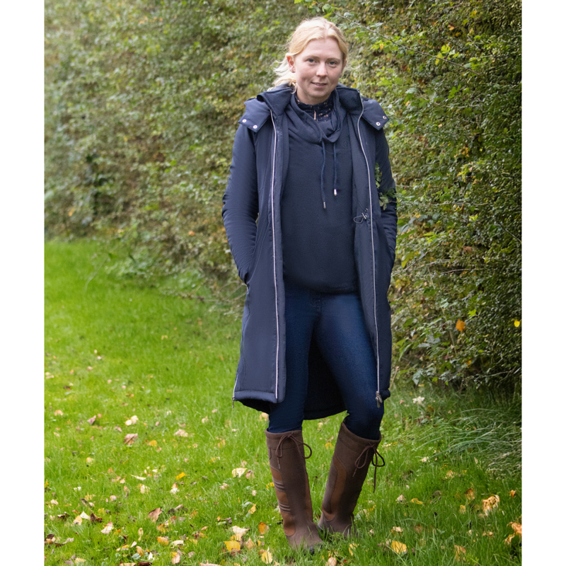 Hy Equestrian Elevate Guard Waterproof Coat - Navy-7