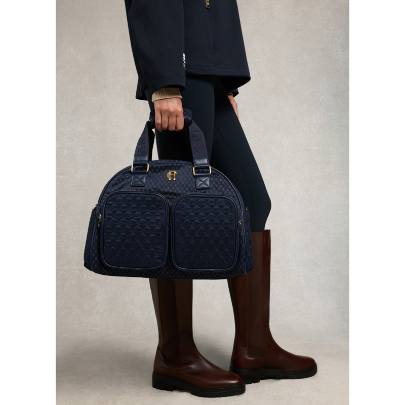 Holland Cooper Chiltern Kit Bag - Ink Navy Monogram-5