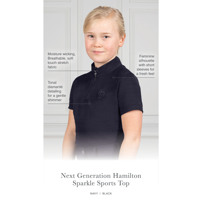 Coldstream Next Generation Hamilton Sparkle Sports Top - Navy-2