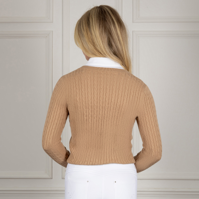 Coldstream Clarkston Knitted V-Neck Jumper - Champagne-1