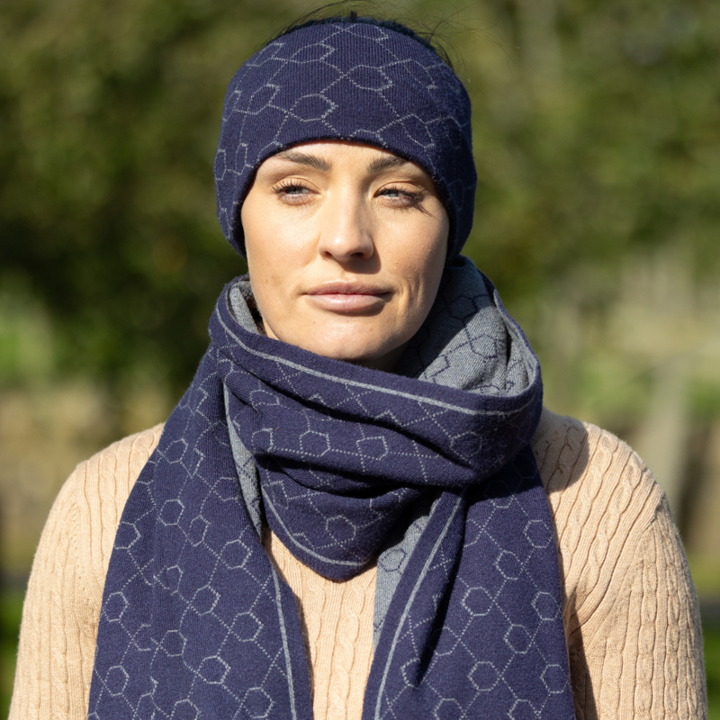 Coldstream Morham Knit Scarf - Navy-3