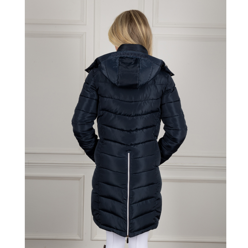 Coldstream Melrose Long Quilted Coat - Navy-1