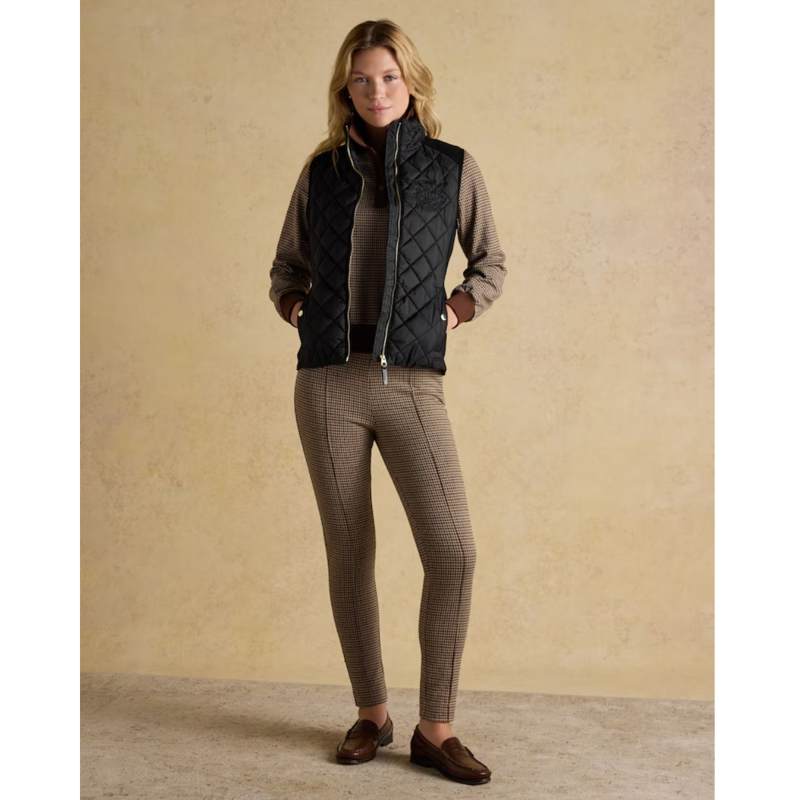 Joules Ladies Braemar Luxe Showerproof Diamond Quilted Gilet - Black-8