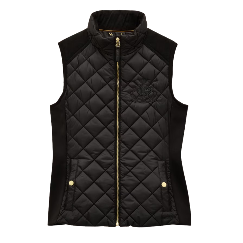 Joules Ladies Braemar Luxe Showerproof Diamond Quilted Gilet - Black-9