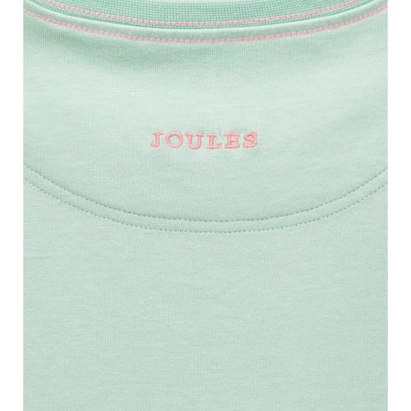 Joules Girls' Astra Applique Cotton T-Shirt - Aqua-3