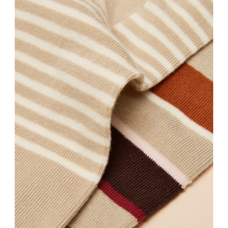 Joules Ladies Everyday Cotton Blend Socks 2 Pack - One Size - Neutral and Orange Dog-2