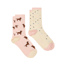 Joules Ladies Everyday Cotton Blend Socks 2 Pack - One Size - Pink Dog