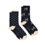 Joules Ladies Everyday Cotton Blend Socks 2 Pack - One Size - Navy Dog Spot