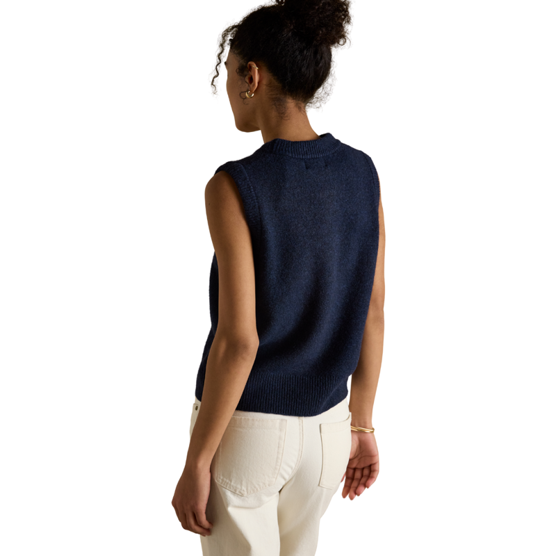 Joules Ladies Knitted Vest - Navy Blue-1