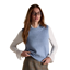 Joules Ladies Holly Knitted Crew Neck Vest - Blue