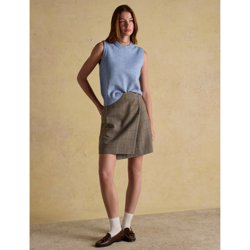 Joules Ladies Holly Knitted Crew Neck Vest - Blue-7