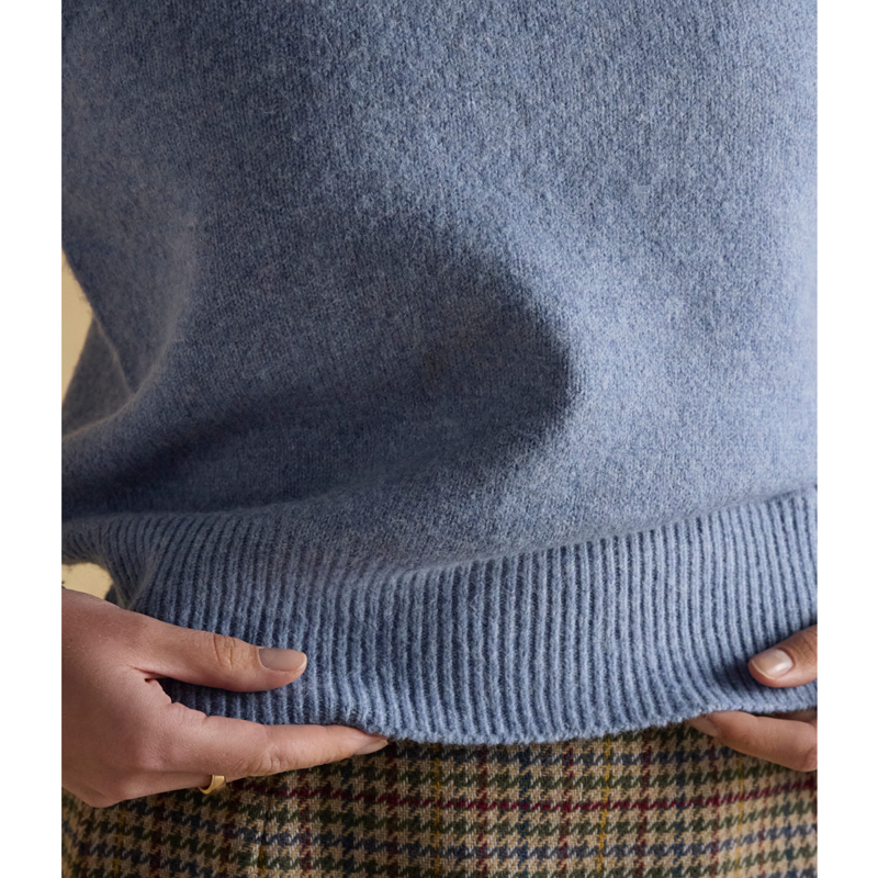 Joules Ladies Holly Knitted Crew Neck Vest - Blue-3