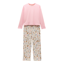 Joules Ladies Lyla Long Sleeve Jersey Cotton Pyjama Set - Pink/Cream