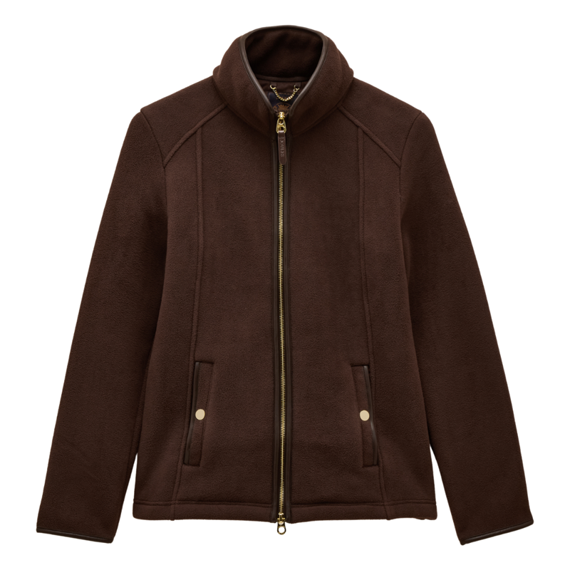 Joules Ladies Heritage Full Zip Through Fleece - Brown