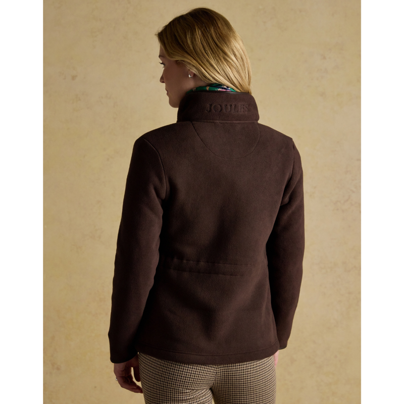 Joules Ladies Heritage Full Zip Through Fleece - Brown-3